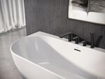 Bateria czarna wannowa stojąca FLAT czterootworowa FL 026.20