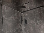 Bateria R-box czarna podtynkowa FLAT z przełącznikiem FL 065.20