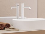 Bateria umywalkowa biały mat stojąca 340 mm bez korka ES 015.10WV