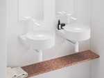 Bateria umywalkowa biały mat, stojąca 220 mm, bez korka EL 014.10WV