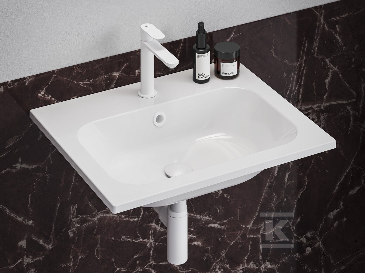 Bateria umywalkowa biały mat, stojąca - X070410