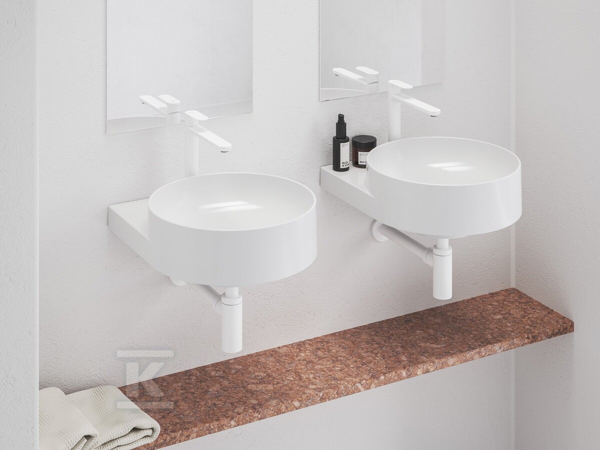 Bateria umywalkowa biały mat, stojąca - X070415