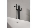 Bateria wannowa podłogowa, czarna FL 080.20BL.RB07A