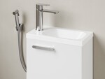 Bateria umywalkowa chrom, 175mm CHROME stojąca z bidetowym natryskiem CR II 112.00CR