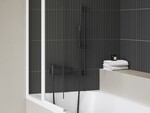 Bateria wannowa czarna, CHROME naścienna CR II 022.20BL