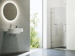 Drzwi prysznicowe COSD1-80 chrom, szkło Transparent