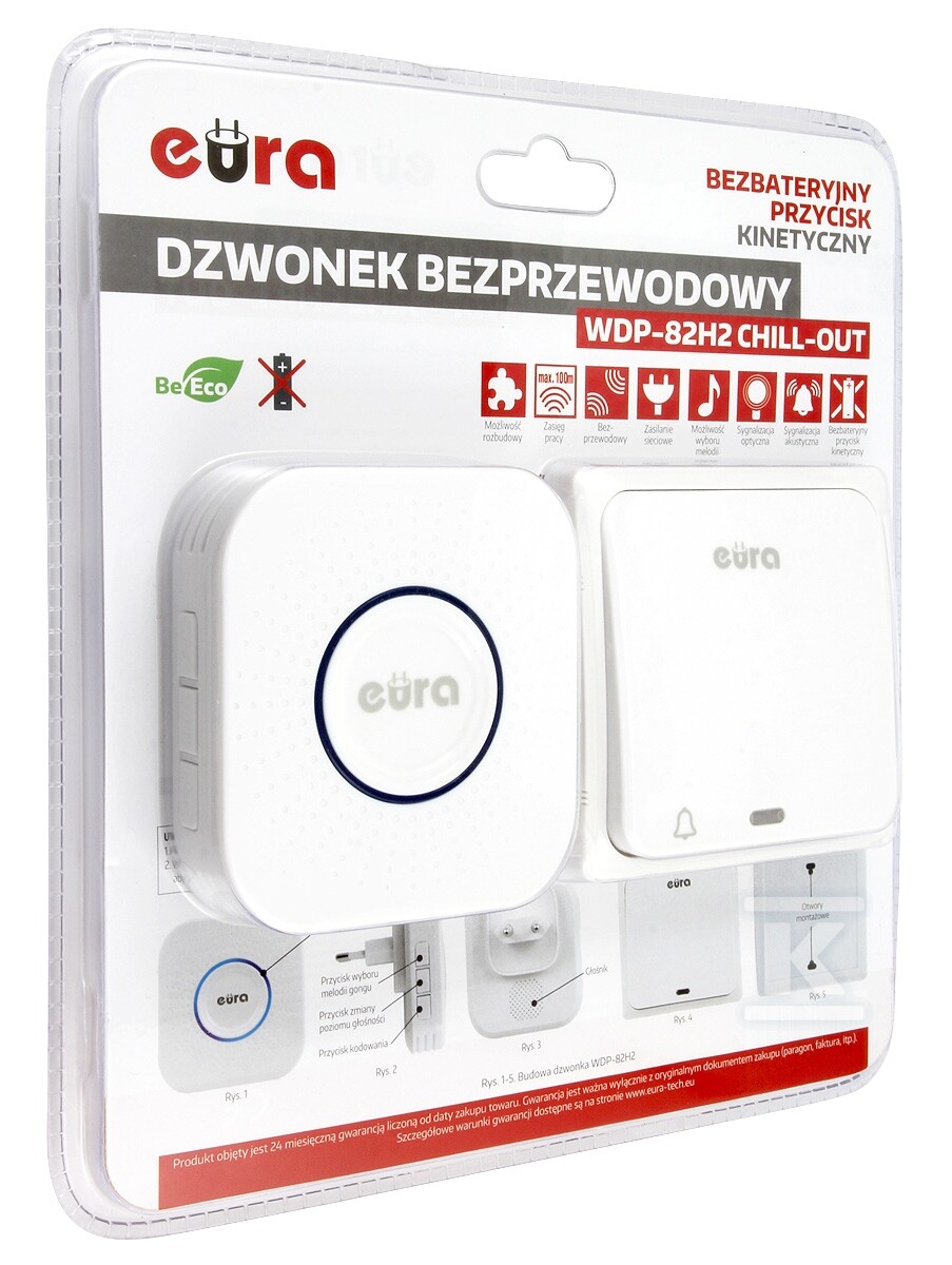Dzwonek bezprzewodowy "EURA" WDP-82H2 - H21A382