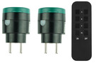 Gniazda sterowane radiowo "EL HOME" RCS-60H6v2R - czarne, AC 230V/ 50Hz, 433,92 MHz, 10A, IP44, Typ E, zasięg do 40m ( 2 dniazda)