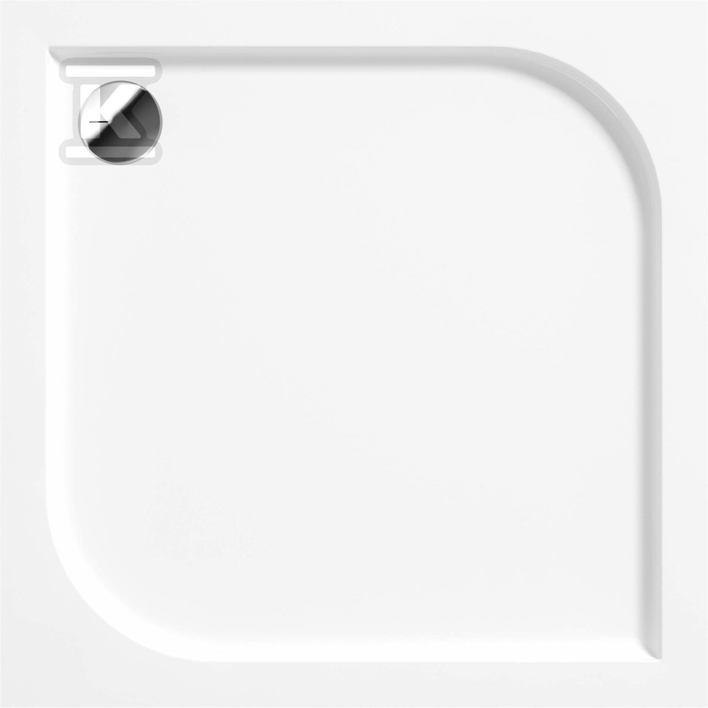 Square acrylic shower tray, 3 cm deep, - KTK_042B