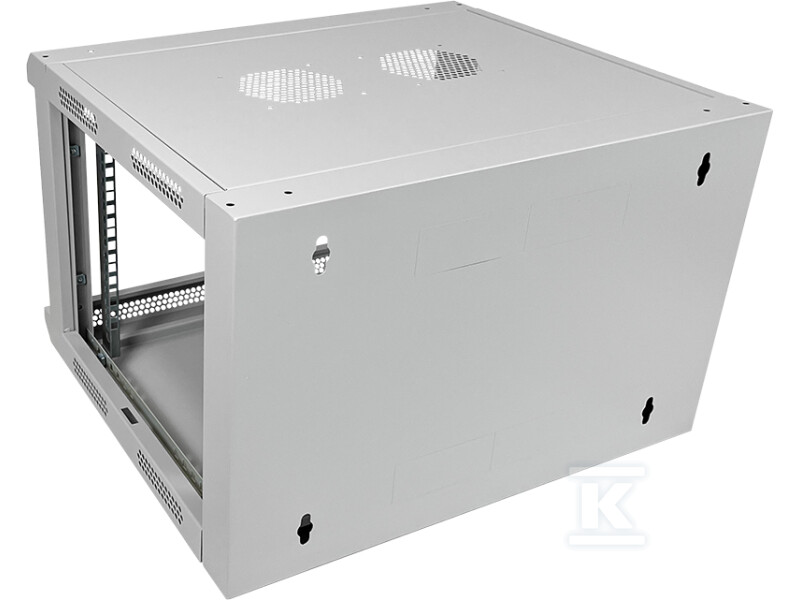 Шафа підвісна 19" 6U 600x500, - SW-6U-600-500-N-DSJ-OP-RP-B-S