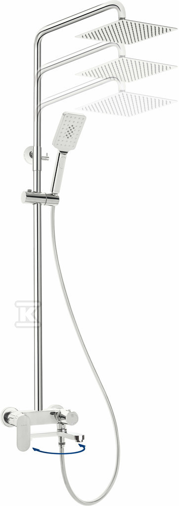 CASCADA chrome alpinia rain shower with - NAC_01AM