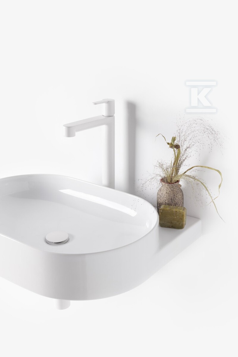 Korek umywalkowy stały, biały mat - X01799