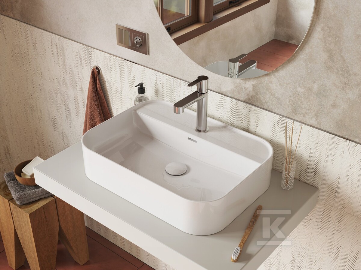 Korek umywalkowy ceramiczny stały Flat, - X01919