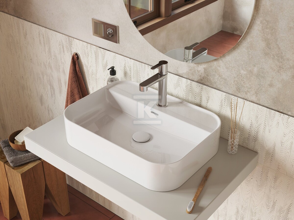 Korek umywalkowy ceramiczny stały Flat, - X01920
