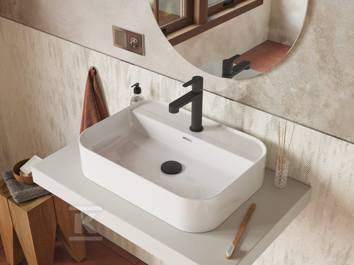 Korek umywalkowy ceramiczny stały Flat, - X01921