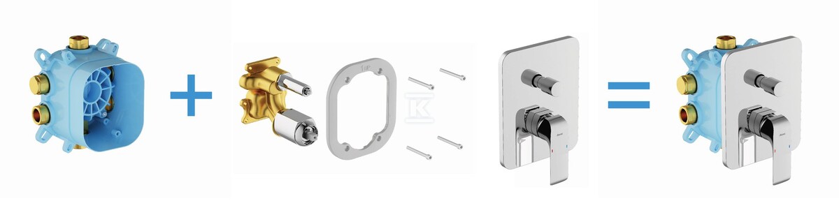 Korpus podtynkowy do baterii R-box VARI - X070139