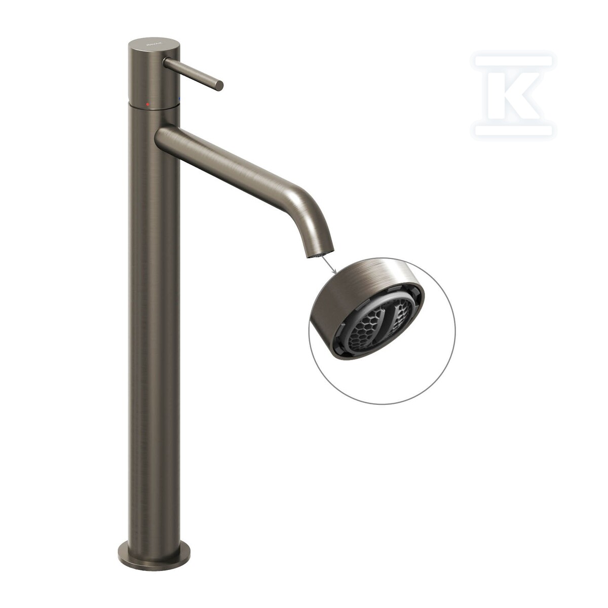 Bateria umywalkowa grafit stojąca 340 - X070311