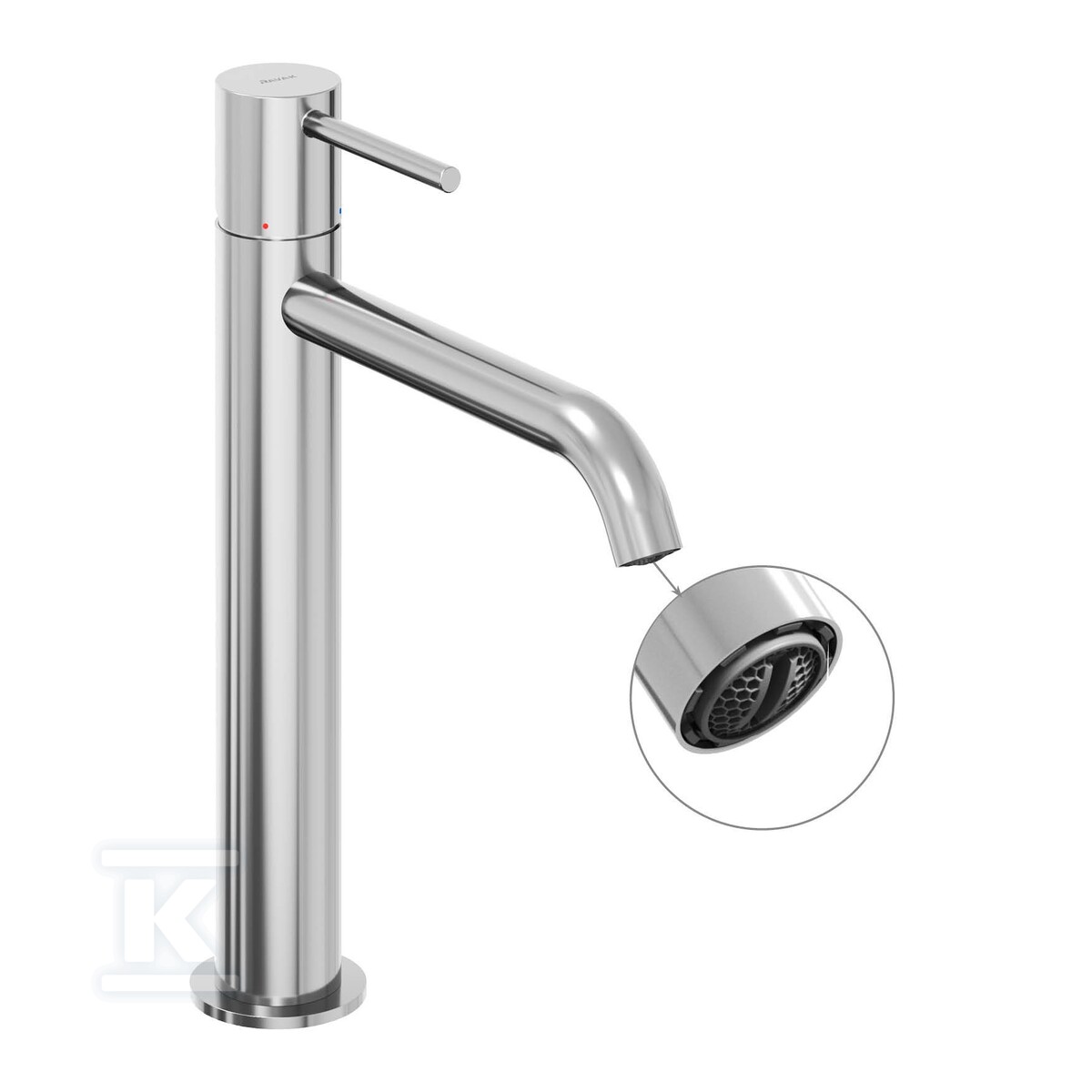 Bateria umywalkowa chrom stojąca 250 mm - X070389