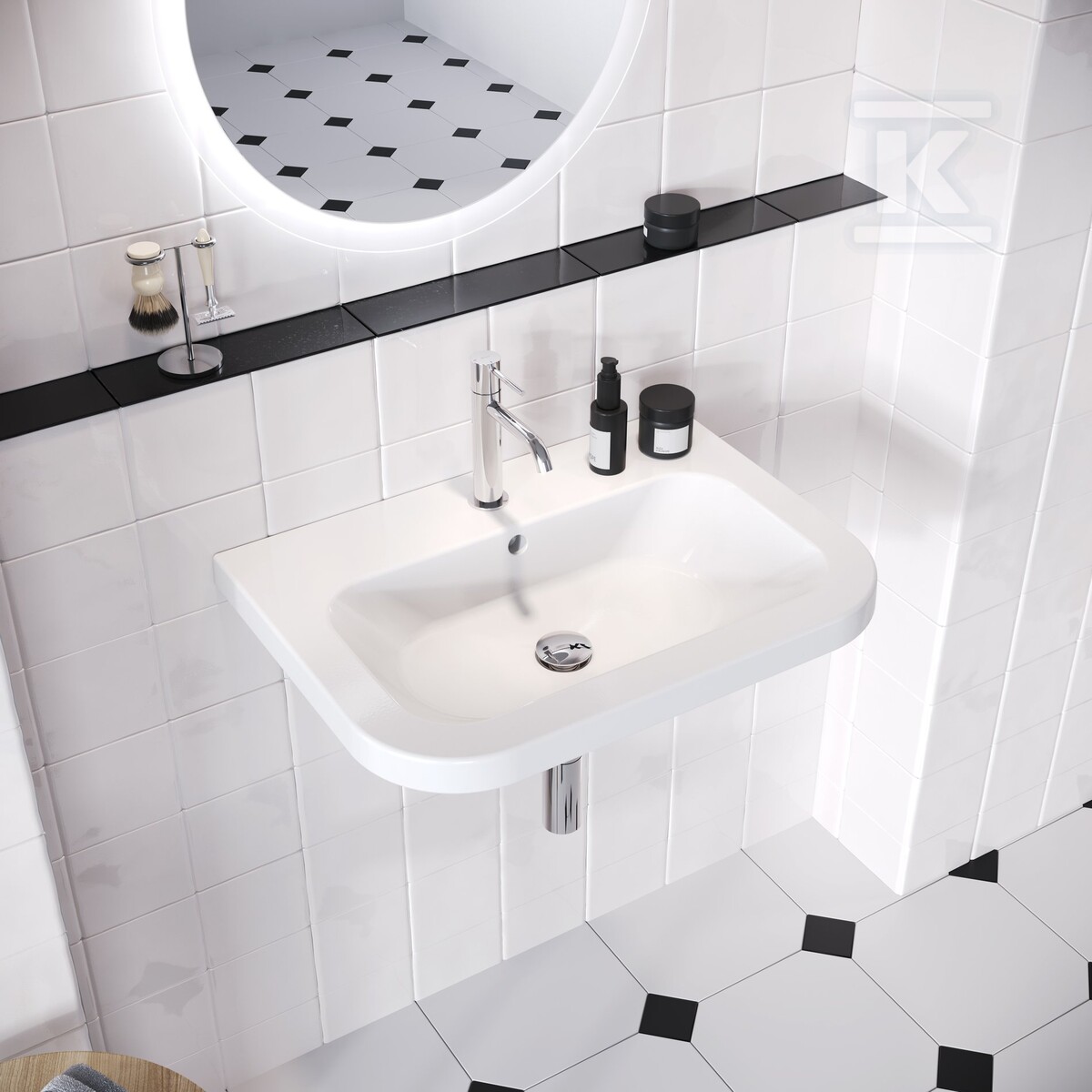 Bateria umywalkowa chrom stojąca BeCool - X070394