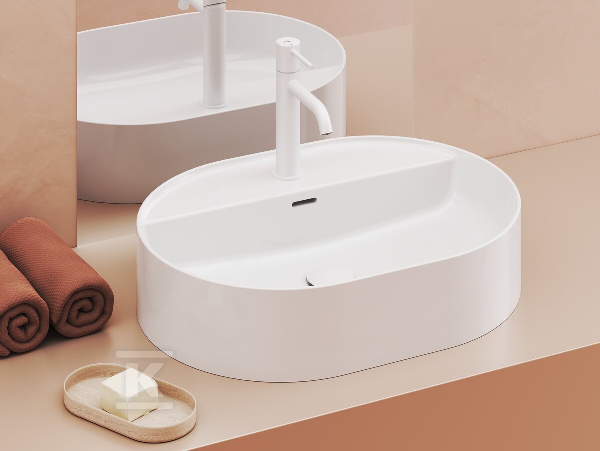 Bateria umywalkowa biały mat, stojąca - X070395