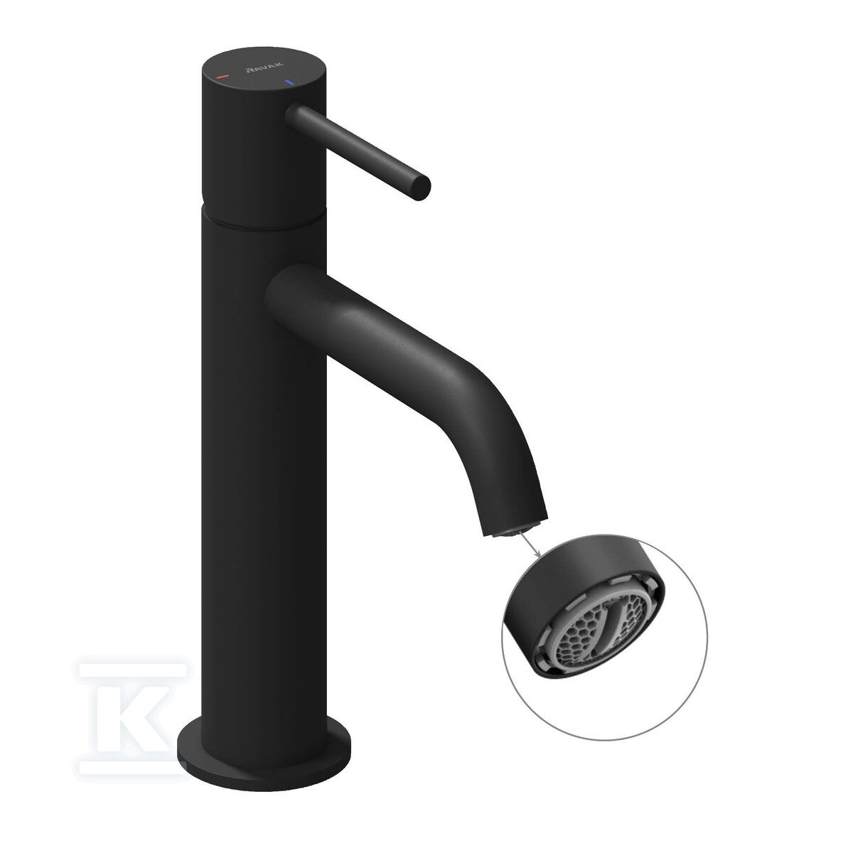 Bateria umywalkowa czarny mat stojąca - X070396