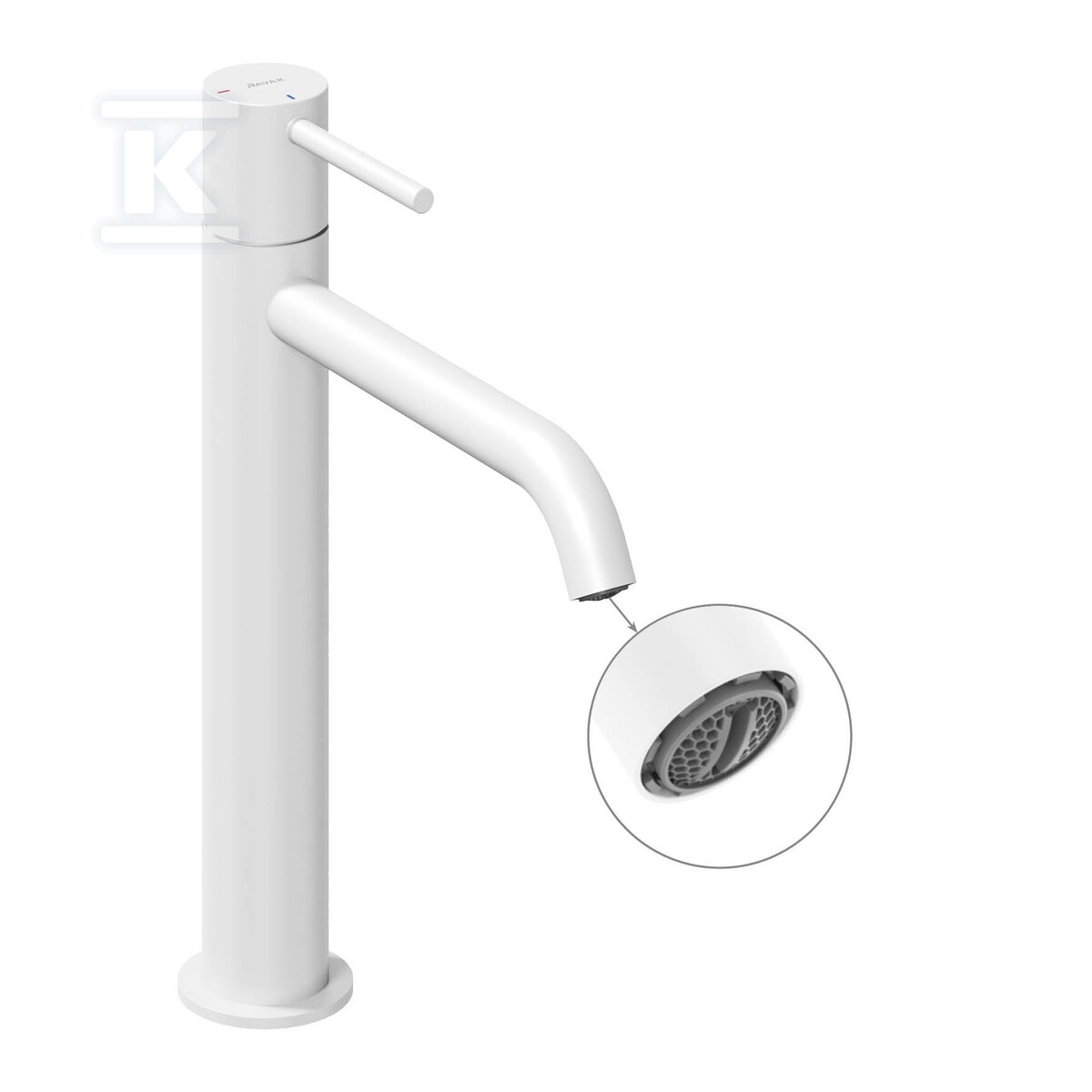 Bateria umywalkowa biały mat, stojąca - X070400