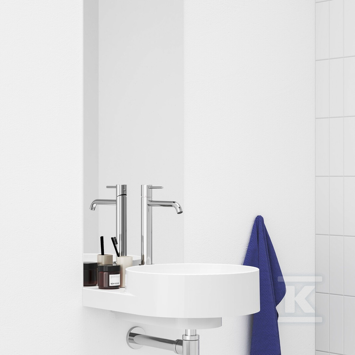 Bateria umywalkowa chrom stojąca BeCool - X070404