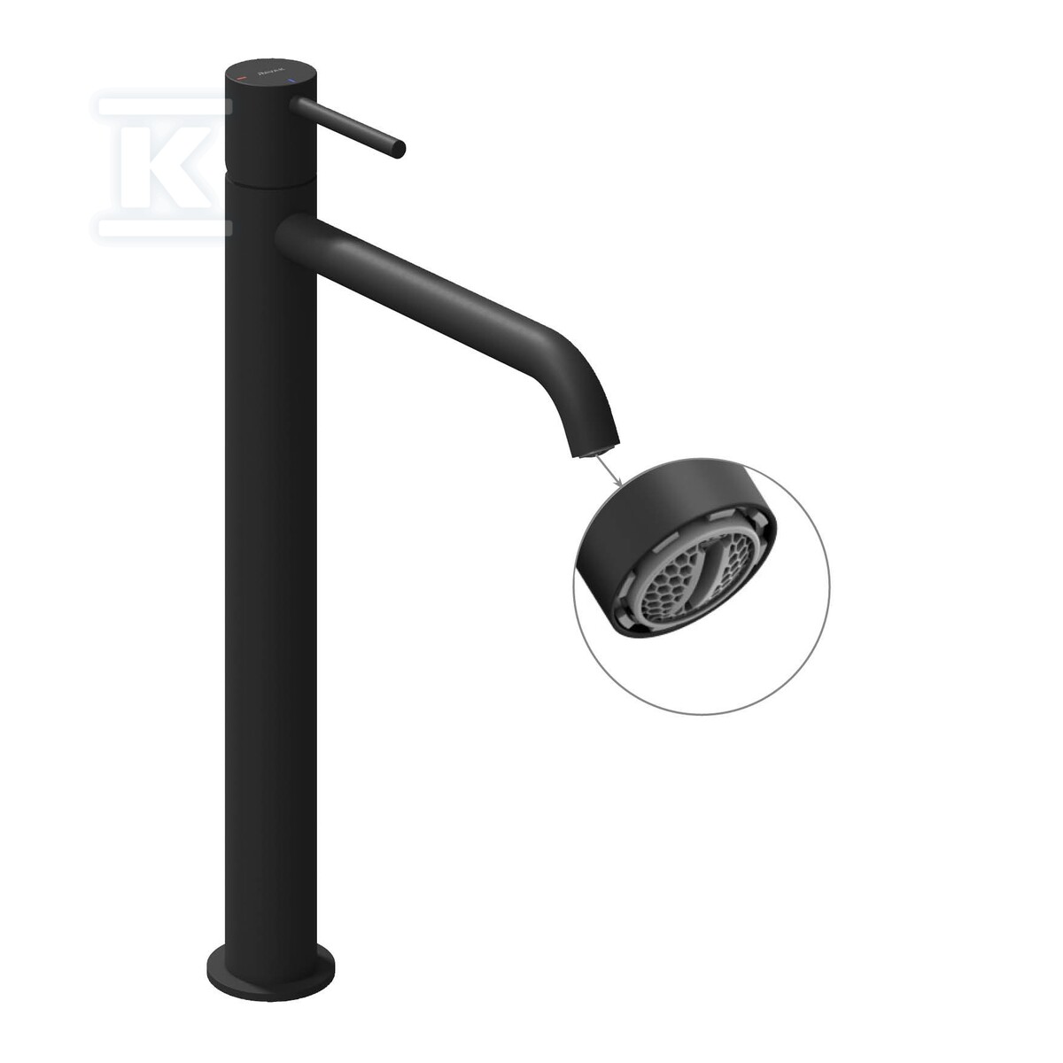 Bateria umywalkowa czarny mat stojąca - X070406