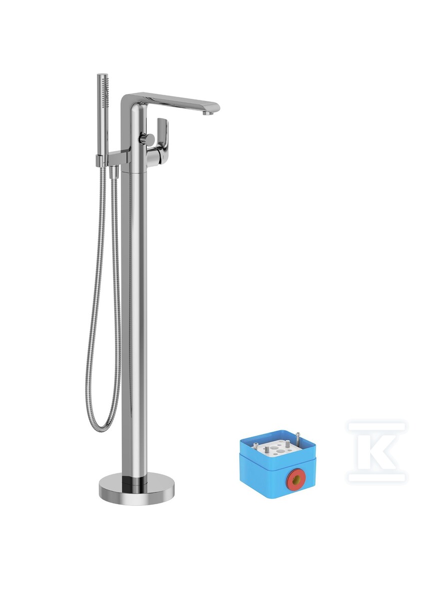 Bateria wannowa podłogowa, chrom FL - X070440