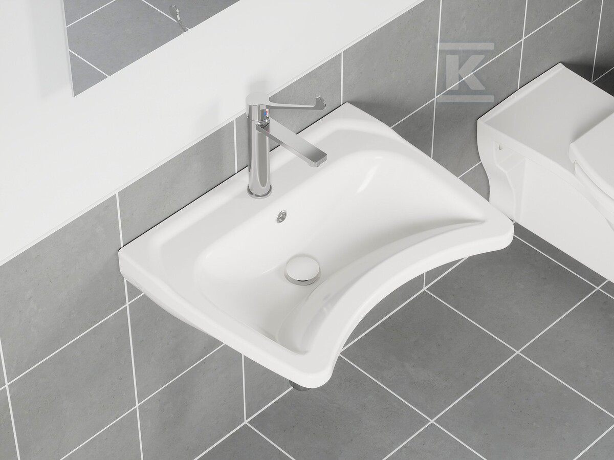 Umywalka ceramiczna SAFE 600, biała - XJX01160006