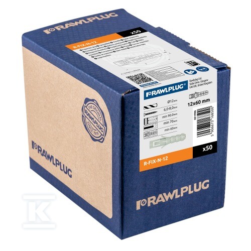 Дюбель розпірний 12x60mm нейлоновий FIX - R-FIX-N-12