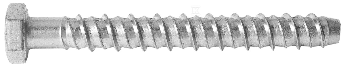 Wkręt do betonu M10 12,4x140 mm, łeb - R-LX-10X140-H-ZP