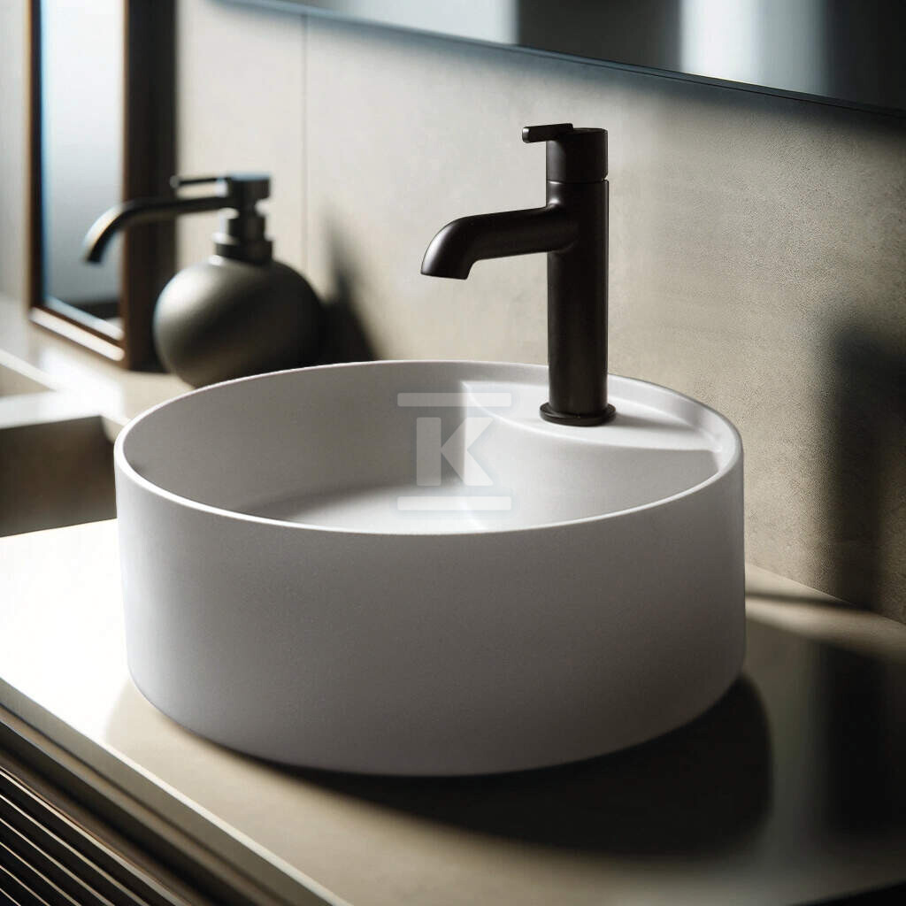 Раковина накладная Silia, альбастр Ø36 - CQS_AU4B