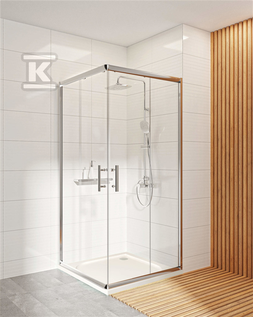 Square acrylic shower tray, 3 cm deep, - KTK_042B