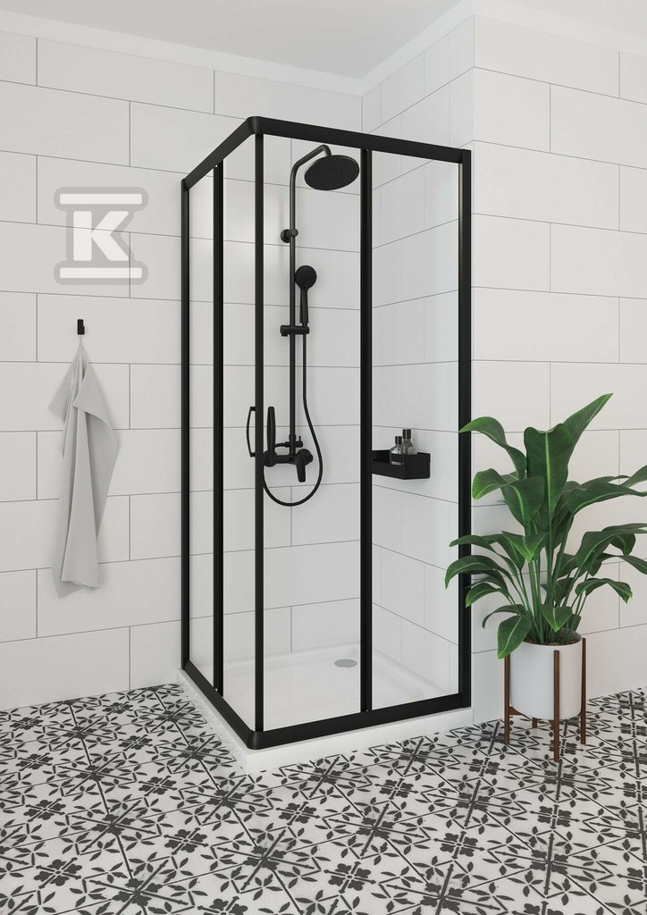 Square acrylic shower tray, 3 cm deep, - KTK_042B