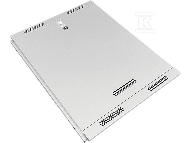 Шафа настінна 19" 12U 600x500, цілісна, - SW-12U-600-500-N-DMJ-OP-RP-B-S