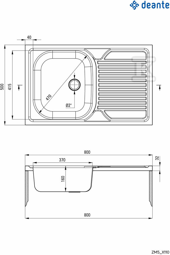 TANGO decor sink 1k w / r 800x500x150, - ZM5_3110