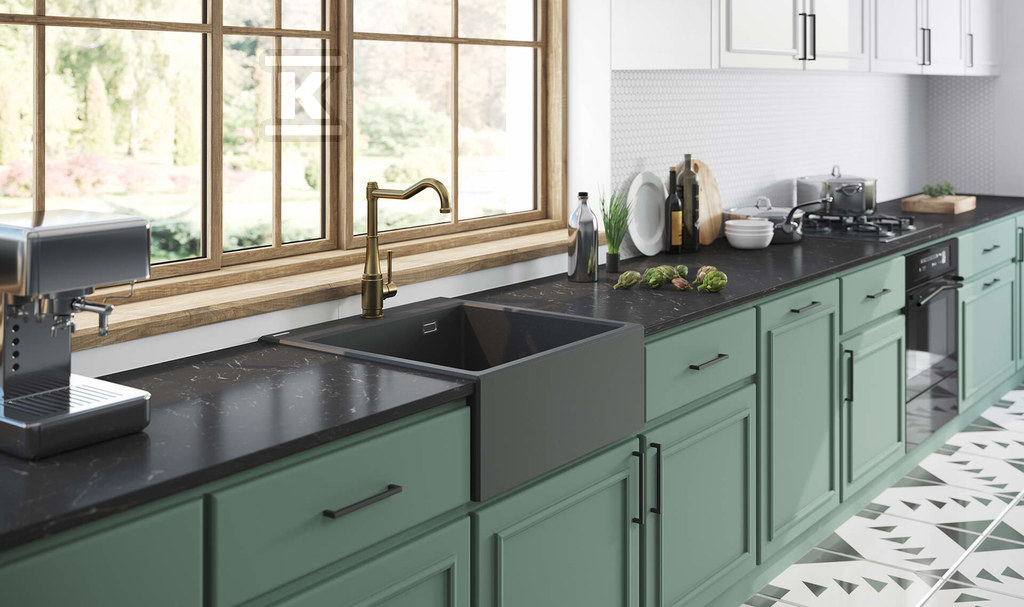 Мийка гранітна 1-камерна Eridan, графіт - ZQE_G10K