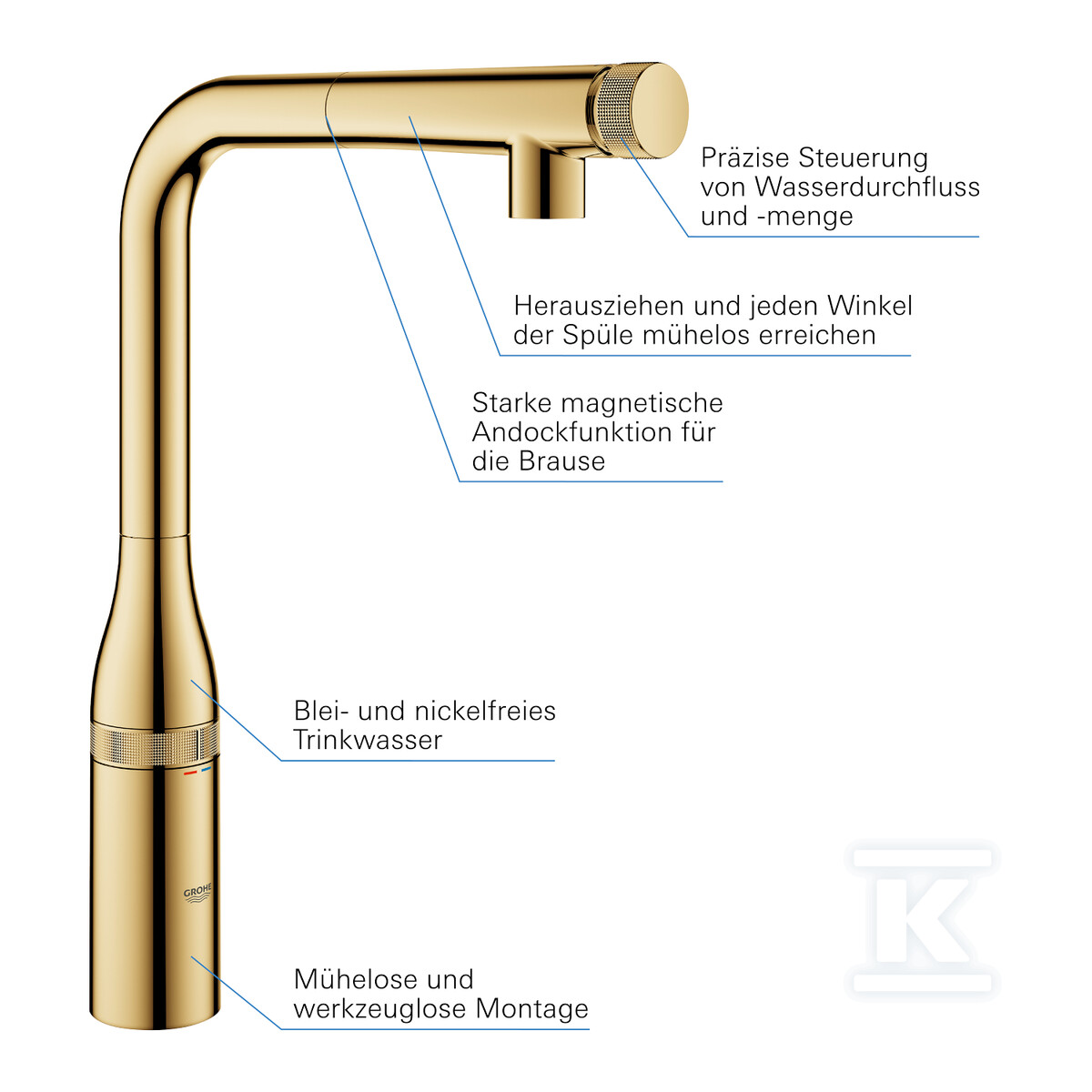 Mitigeur d'évier Essence SmartControl - 31615GL0