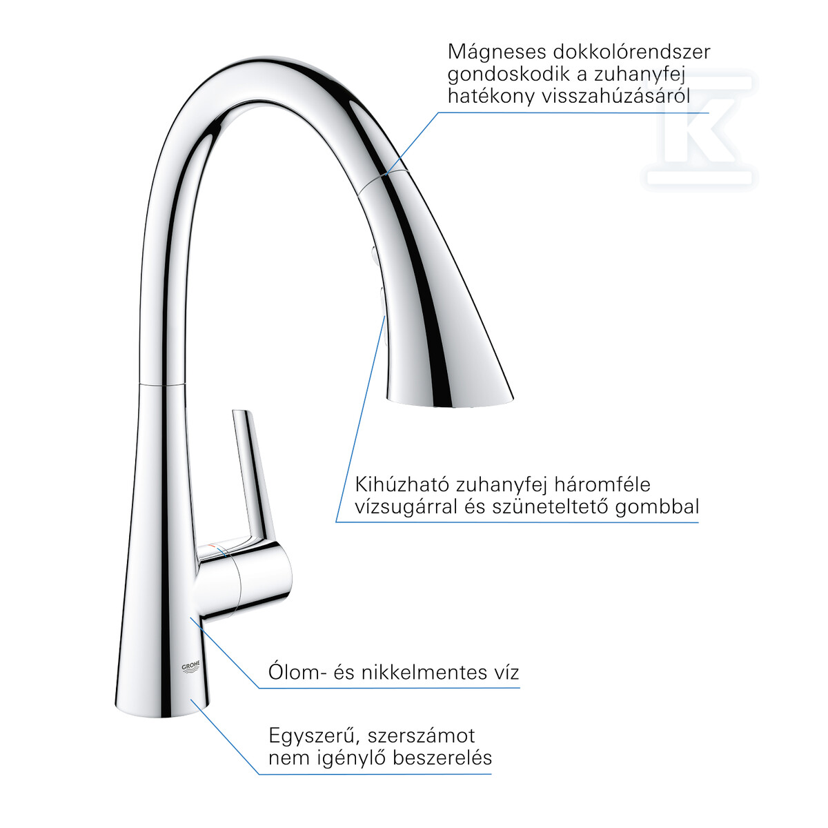 Змішувач для раковини Zedra, - 32294002
