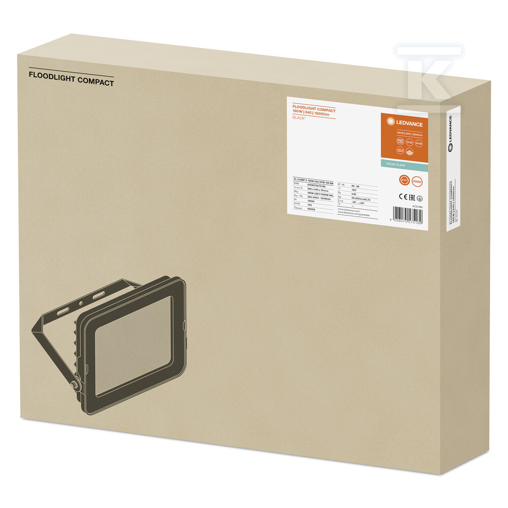 Naświetlacz LED FLOOD COMPACT 180W 840 - 4058075575189