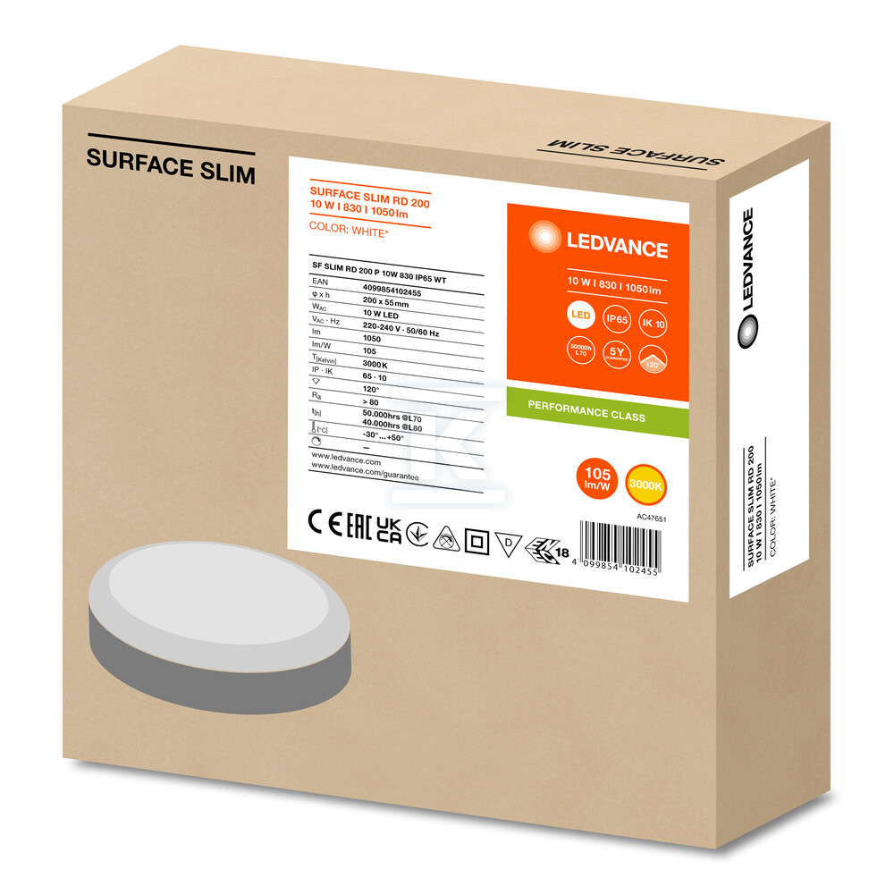 Oprawa ścienna LED SURFACE SLIM RD 200 - 4099854102455