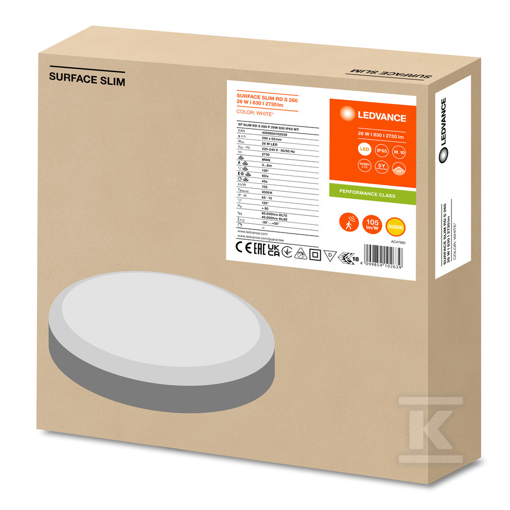 Oprawa ścienna LED SURFACE SLIM RD S - 4099854102639