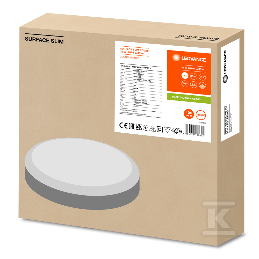 Oprawa ścienna LED SURFACE SLIM RD 260 - 4099854102653