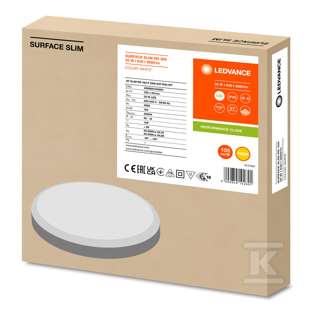Oprawa ścienna LED SURFACE SLIM RD 350 - 4099854102691