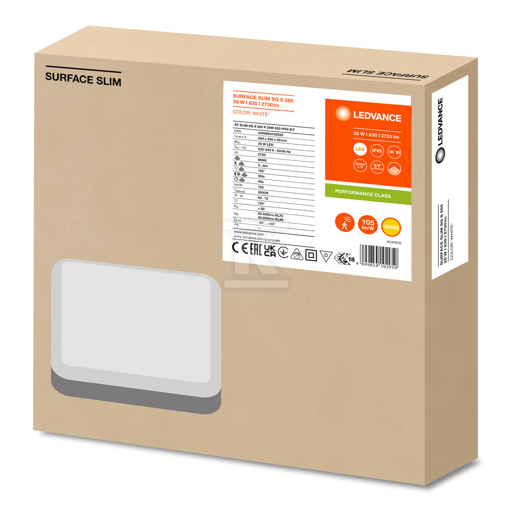 Oprawa ścienna LED SURFACE SLIM SQ S - 4099854102950