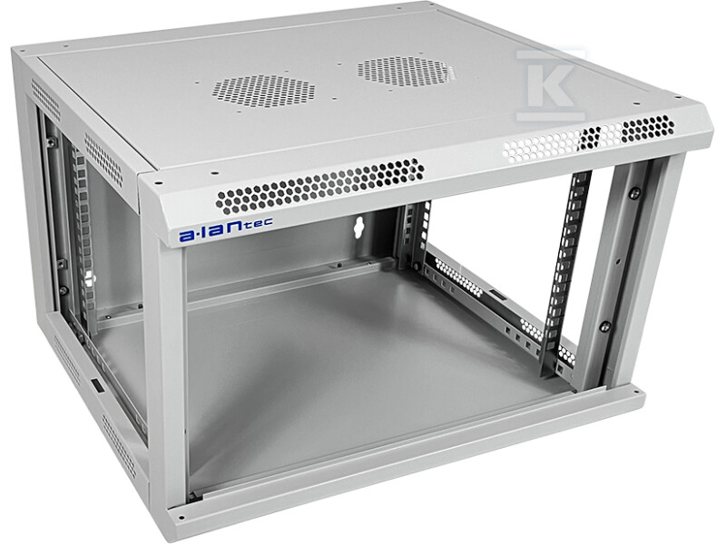 Шафа підвісна 19" 6U 600x500, - SW-6U-600-500-N-DSJ-OP-RP-B-S