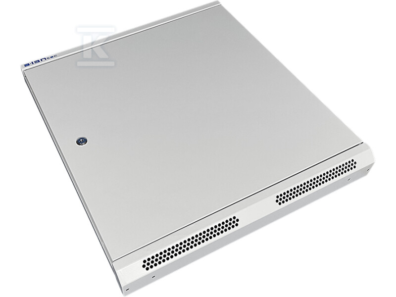 Шафа настінна 19" 12U 600x500, цілісна, - SW-12U-600-500-N-DMJ-OP-RP-B-S