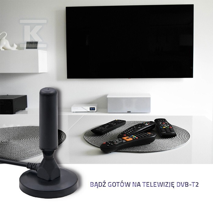 Антена телевізійна DVB-T2 QOLTEC - 57016