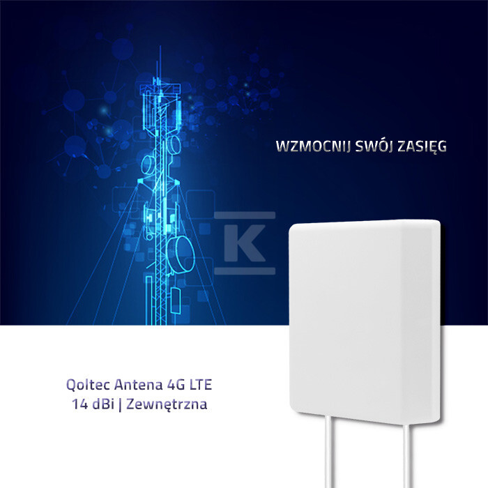 Антена 4G LTE/14 dBi/Зовнішня QOLTEC - 57020